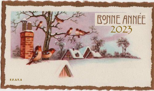 Carte voeux vintage 2